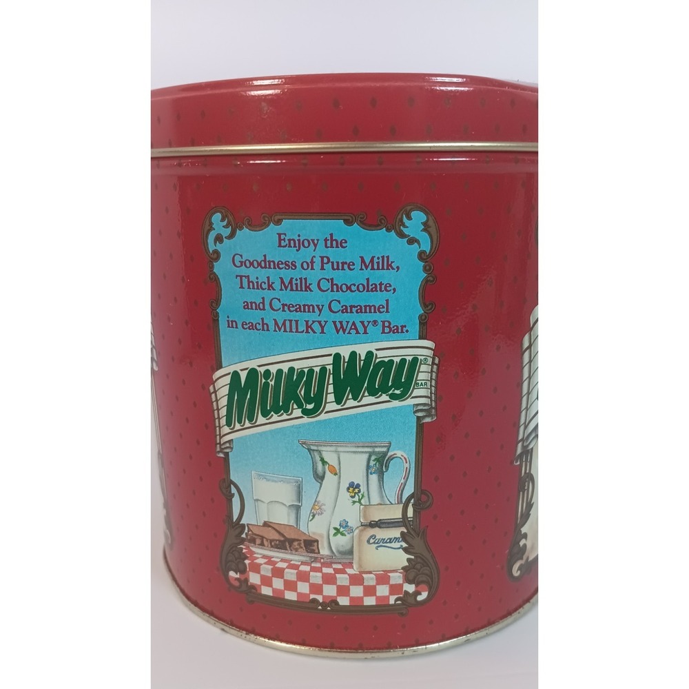 Milky Way Metal Tin Advertising Collector Old Vintage red novelty candy 80s - Picture 2 of 7